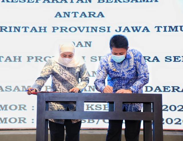 Gubernur Khofifah Pimpin Misi Dagang ke Sumsel, Transaksi Rp 306.548.050.000,-