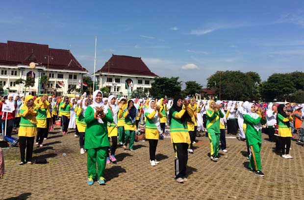 Peringatan Harlah Fatayat NU ke-67, Khotmil Qur'an Kubro, Senam Massal, hingga Ngaji Kebangsaan