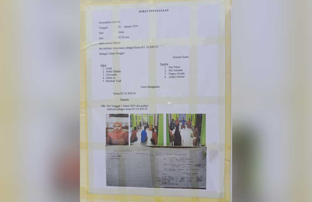 Diduga Ada Intervensi, Pemilihan Ketua RT Kebonsari Wetan Kisruh