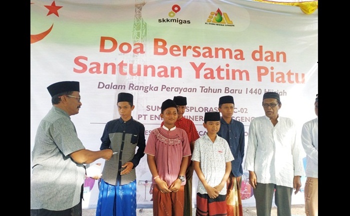 Rayakan Tahun Baru Hijriah, SKK Migas-EML Santuni Yatim Piatu