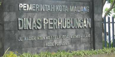 Kantor Dishub Pemkot Malang. (Tuhu Priyono/BANGSAONLINE)