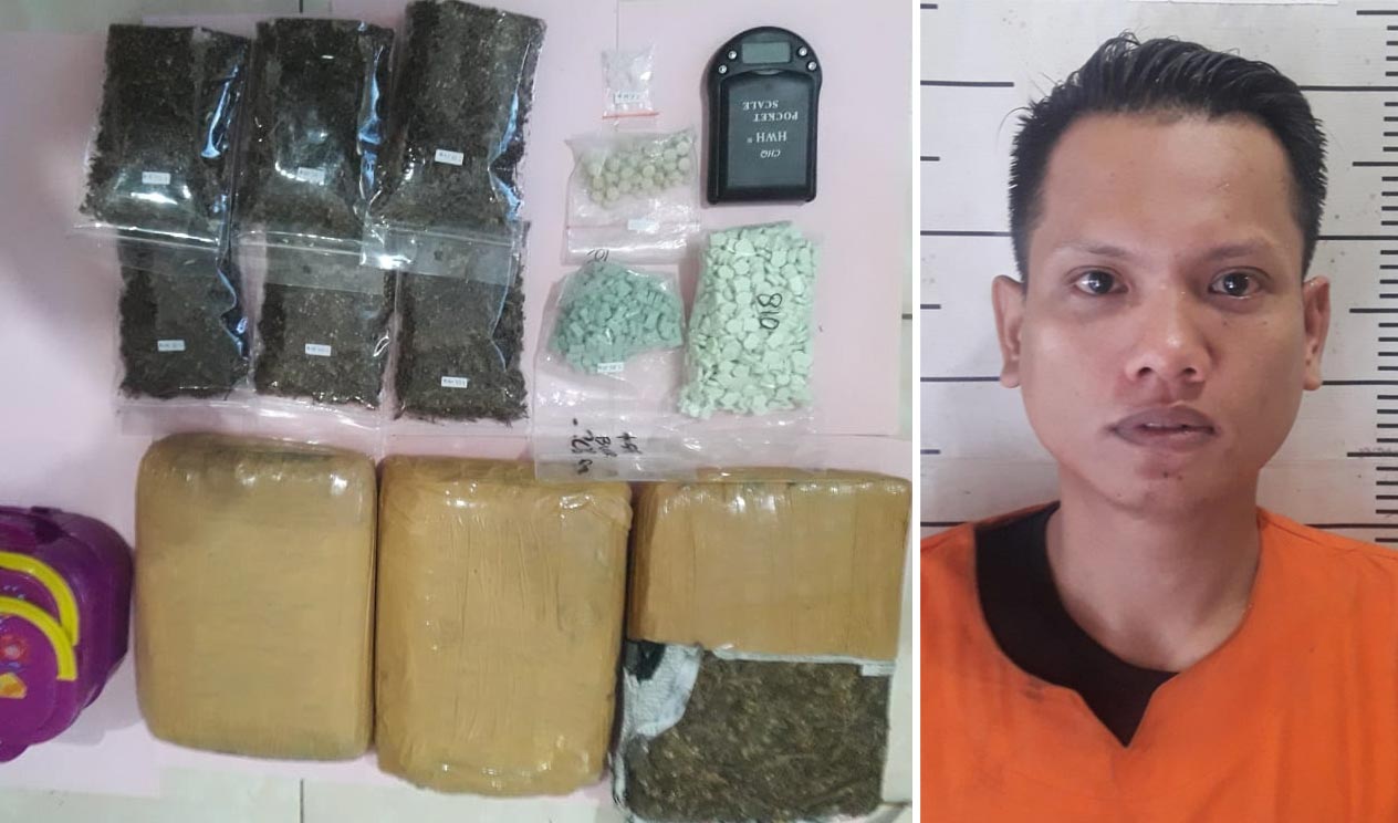 Tersangka dan barang bukti diamankan di Mapolresta Sidoarjo.