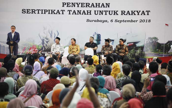 Jokowi Optimis Tahun 2024 Seluruh Tanah di Jawa Timur Tersertifikasi