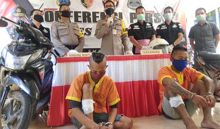 Curi 14 Motor, Satreskrim Polres Lamongan Tembak Dua Pelaku Curanmor 