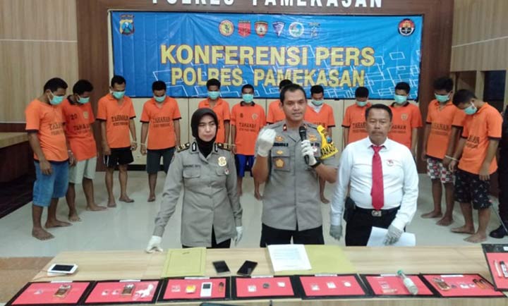 Panen Tangkapan, Polres Pamekasan Ringkus 12 Tersangka Narkoba