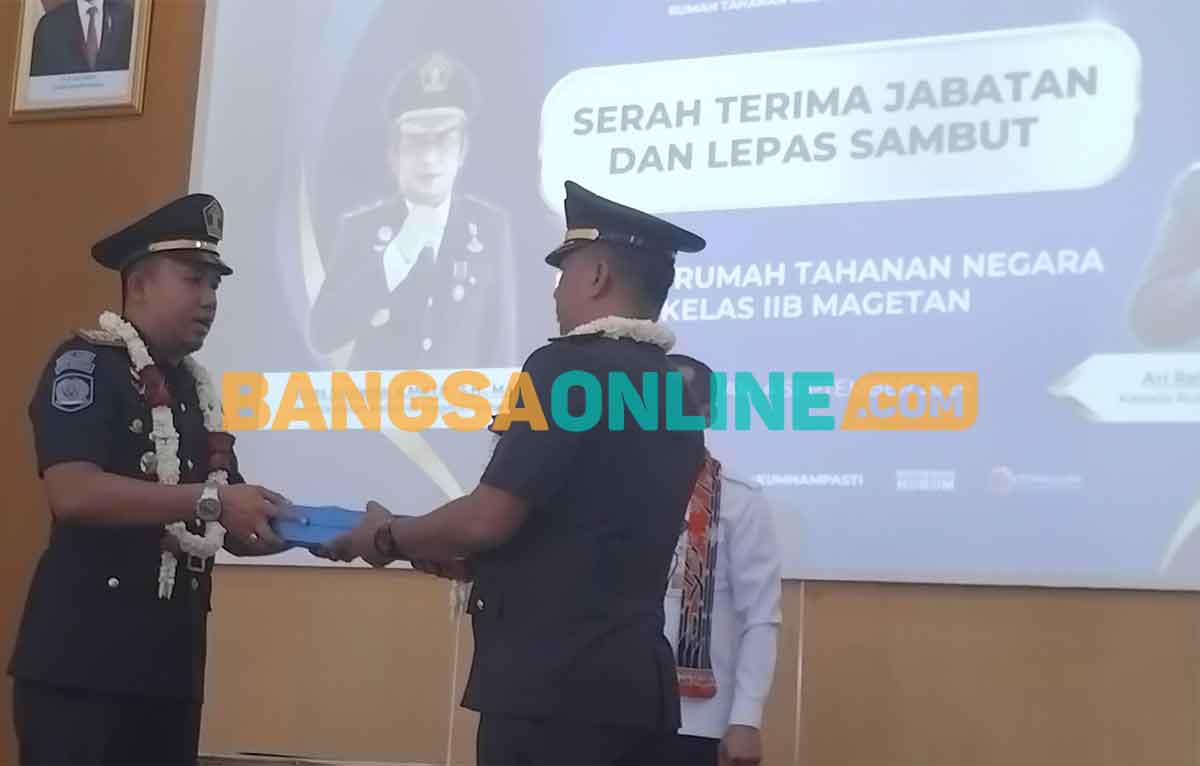 Sertijab Kepala Rutan Magetan, Ari Rahmanto Gantikan Eries Sugianto