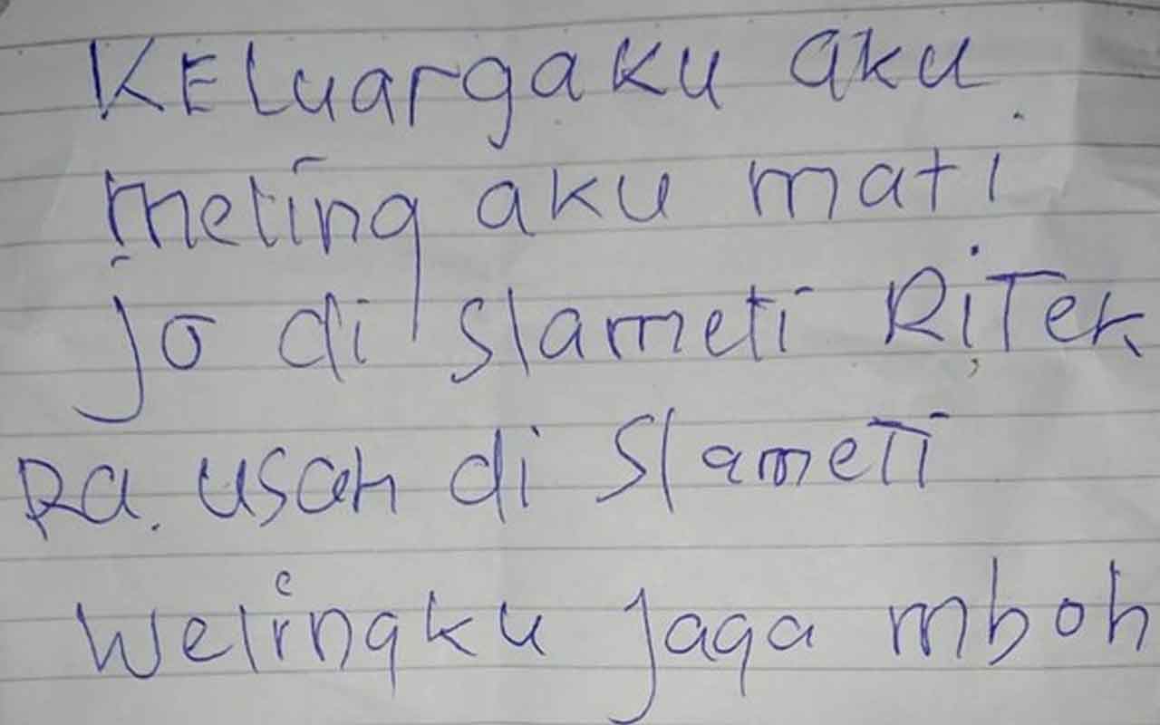 Diduga Bunuh Diri, Pasangan Suami Istri di Tulungagung Tinggalkan Surat Wasiat