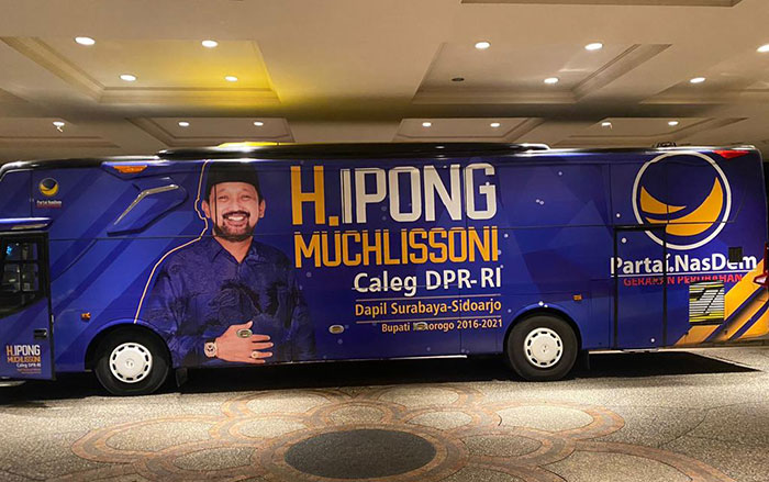 Bus gratis untuk warga Surabaya dan Sidoarjo dari Ipong Muchlisoni.