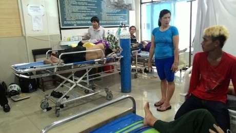 Korban sengatan lebah di RS. foto: detik.com