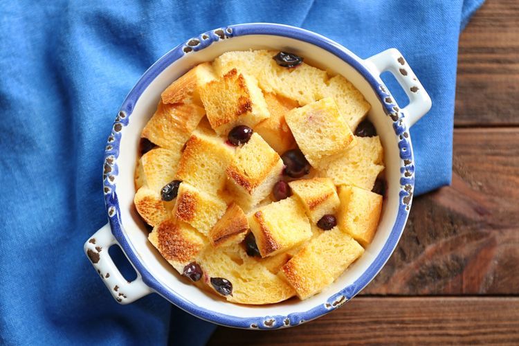 Resep Puding Roti Tawar Pisang Panggang