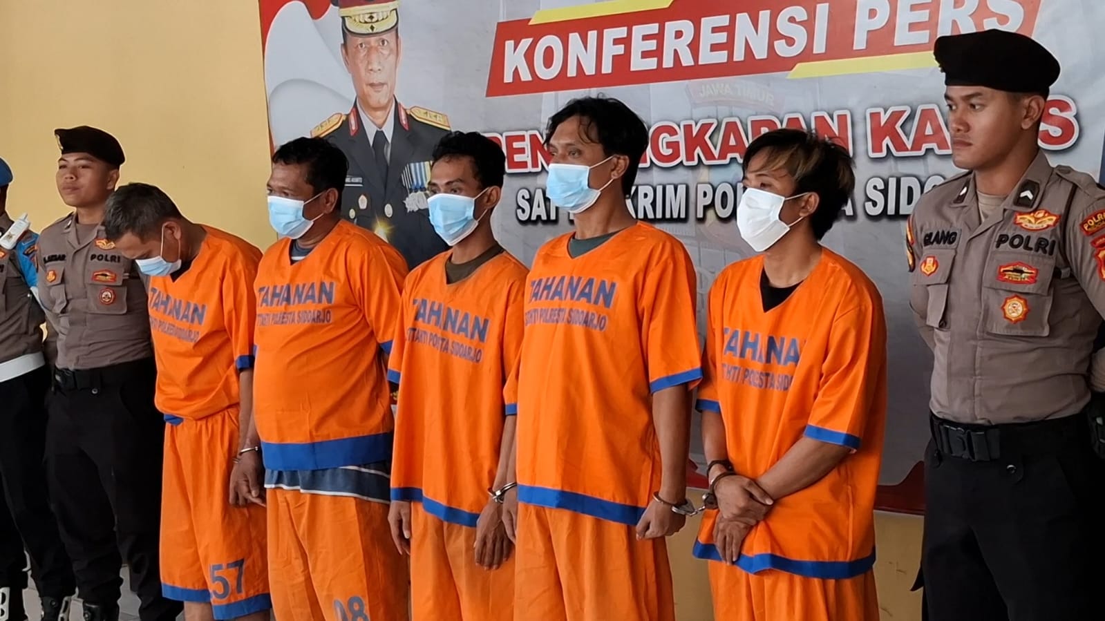 Polresta Sidoarjo Ringkus 3 Pelaku Curanmor di Alfamart Pepelegi, 1 Orang DPO