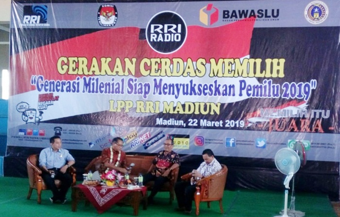 Peduli Generasi Milenial, RRI Madiun Gelar Gerakan Cerdas Memilih