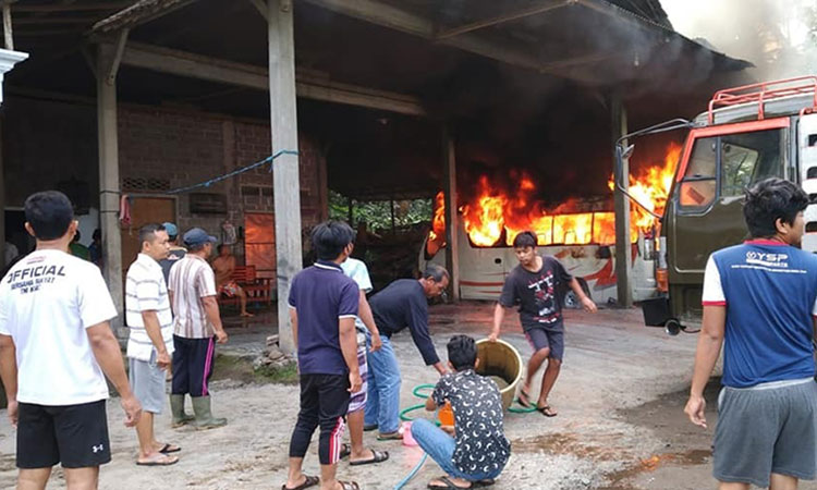 Lokasi terjadinya kebakaran. (foto: ist).