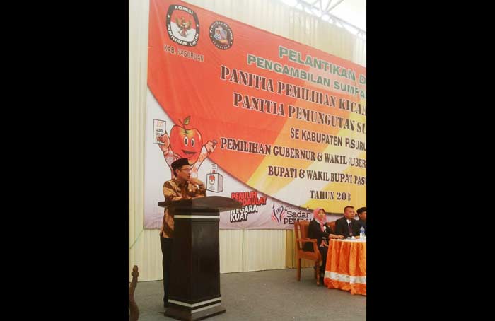 Wakil Bupati Pasuruan Ir. H. Riang Kulup Prayuda  saat memberikan sambutannya.