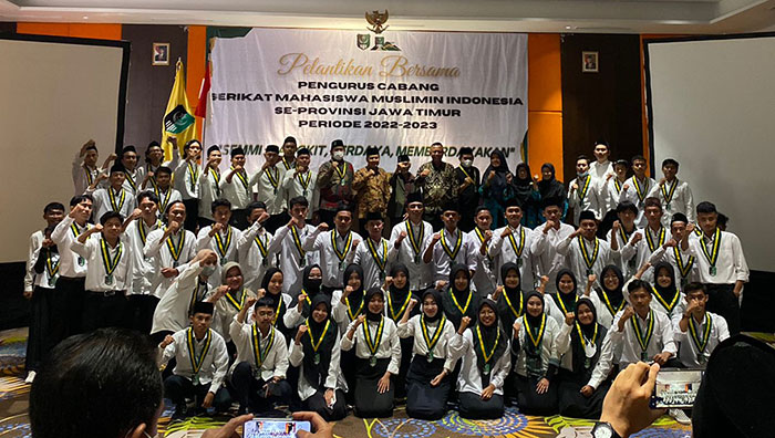 Suasana pelantikan pengurus SEMMI Cabang se-Jawa Timur Periode 2022-2023.