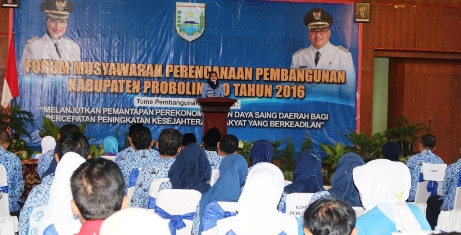 Bupati Probolinggo Buka Forum Musrenbang 2016