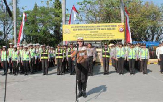 Jaga Lebaran, Kapolres Nganjuk Minta Anak Buah Jaga Fisik