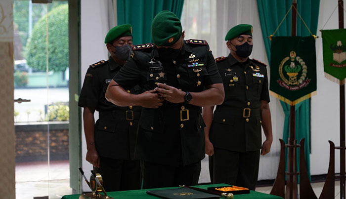Suasana serah terima jabatan di lingkungan Korem 084/BJ.