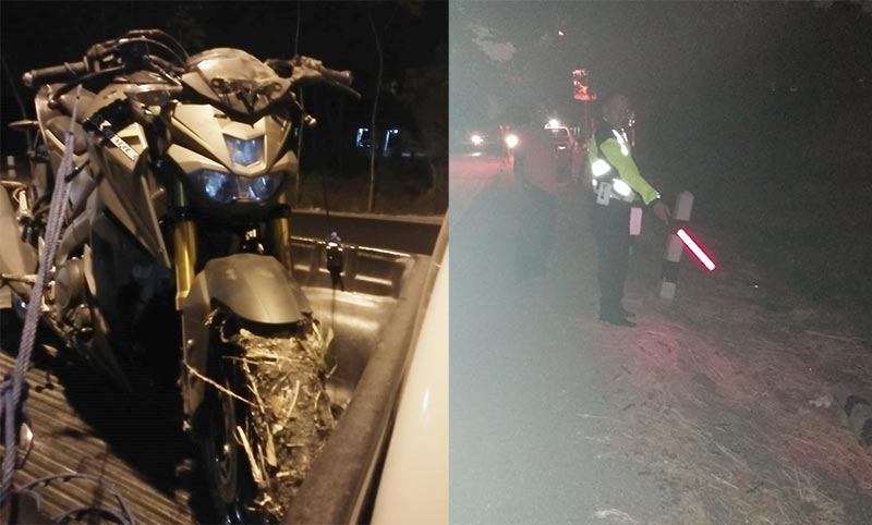 Serempetan dengan Mobil, ABG Nyungsep ke Parit Jalan Raya Mantingan-Ngawi