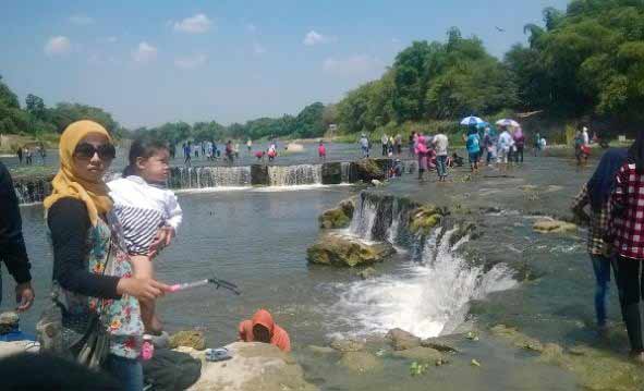 Saat Kemarau, 'Air Terjun Niagara' Banyak Ditemukan di Bengawan Solo