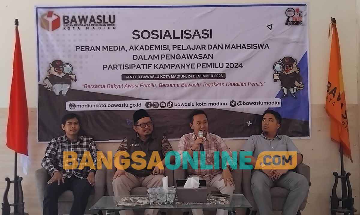 Bawaslu Kota Madiun Sosialisasikan Peran Pelbagai Pihak dalam Pengawasan Tahapan Pemilu 2024