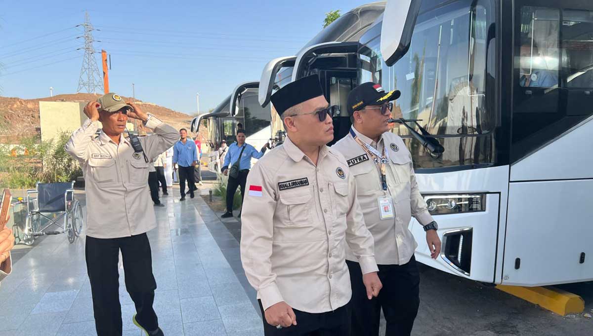 Kadaker Makkah ketika melepas rombongan terakhir dari Madinah. Foto: MCH 2026