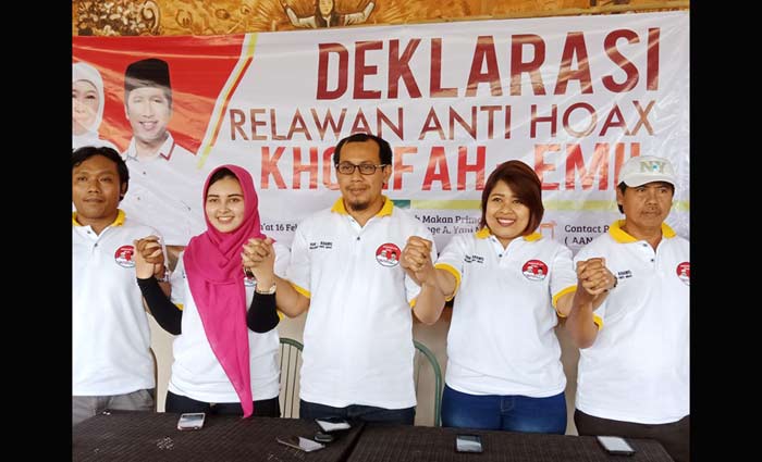 Lawan Hoax, Relawan Khofifah-Emil Deklarasikan RAH-Khamil