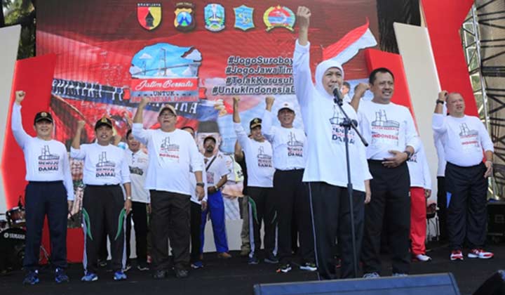 Peringati Hari Bhayangkara ke-73, Fokopimda Jatim Ajak Masyarakat Cinta NKRI