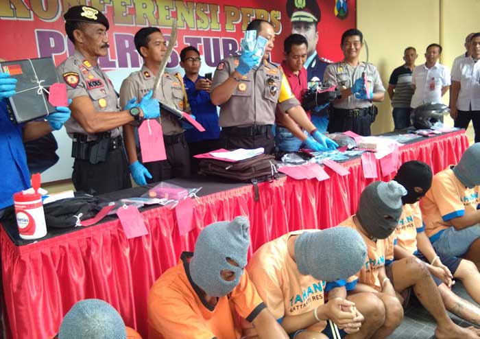 Maling Spesialis Uang Nasabah Bank Dibekuk Polres Tuban