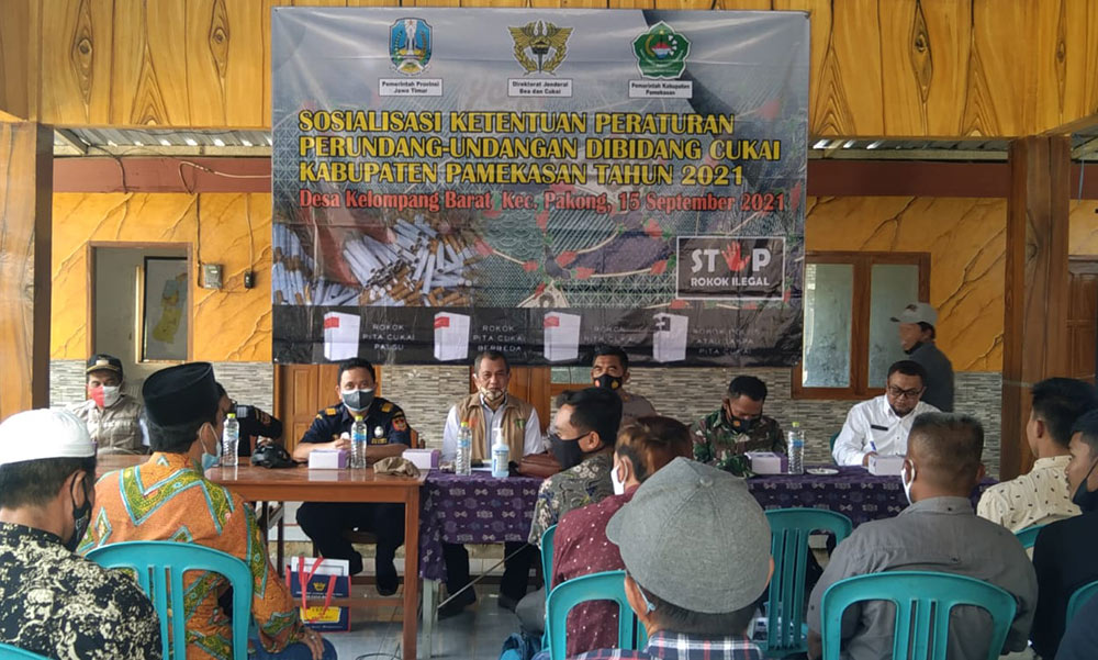 Sosialisasi pemanfaatan DBHCHT di Kecamatan Pakong, Kabupaten Pamekasan, Rabu (15/9).