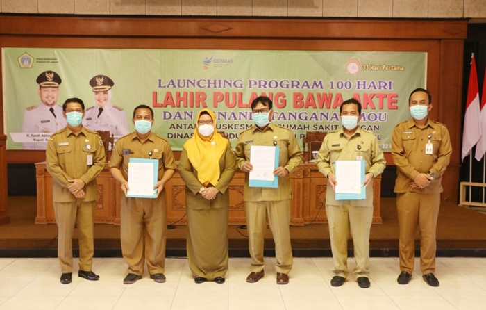 Luncurkan Program Bayi Lahir Pulang Bawa Akta, Bu Min: Jangan Lupa Siapkan Dua Nama
