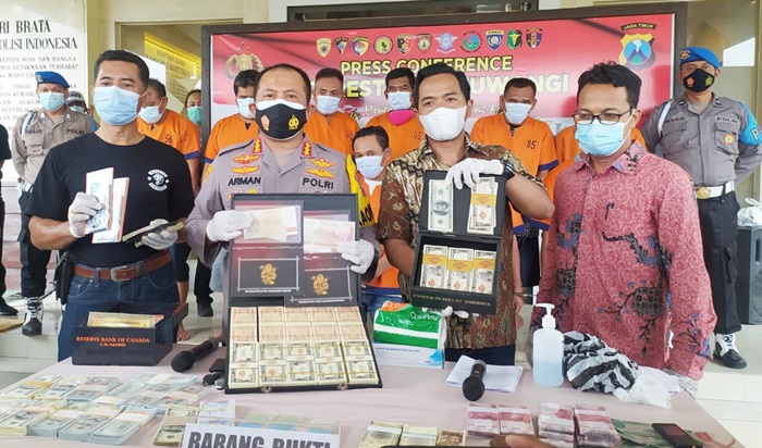 Fantastis, Polresta Banyuwangi Ungkap Kasus Uang Palsu Asing Senilai Rp 2,8 Triliun