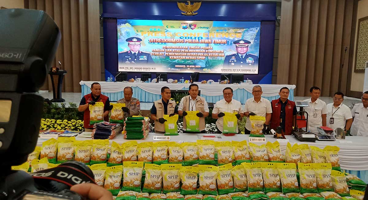 Polda Jatim Ungkap Kasus Beras SPHP Palsu di Probolinggo