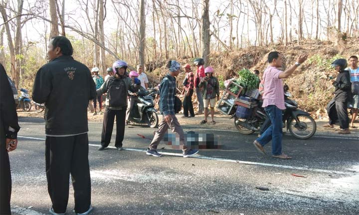 Kondisi korban tewas sebelum dievakuasi petugas.