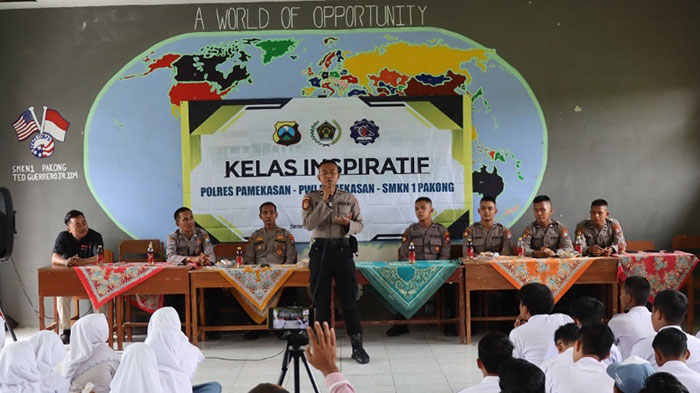 Suasana kelas Inspiratif yang digelar PWI dan Polres Pamekasan.