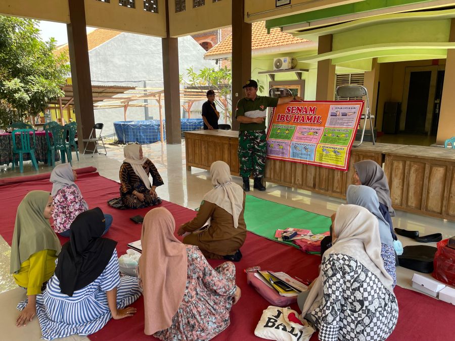 Satgas TMMD ke-126 Sidoarjo Ajak Warga Tulangan Cegah Stunting