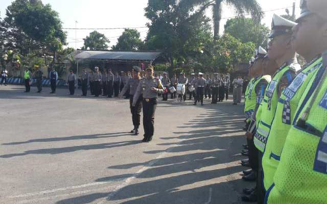 Jelang Arus Mudik, Polres Kediri Gelar Apel Pasukan Ops Ketupat Semeru 2015