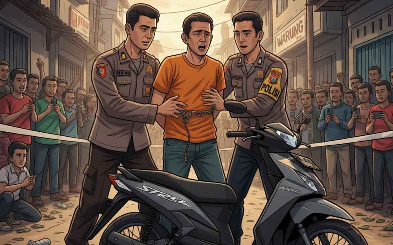 Polres Nganjuk Berhasil Ungkap Aksi Pencurian Motor, Satu Pelaku Ditangkap