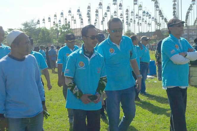 Bupati Pamekasan Achmad Syafii saat menghadiri Lomba Perkutut Asean Cup 2017 .