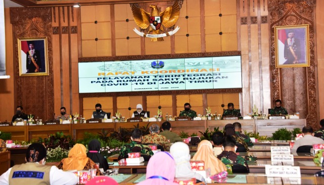 Bahas Pelayanan Integrasi Rujukan Covid-19, Pangkoarmada II Ikuti Rakor Bersama Pangkogabwilhan II