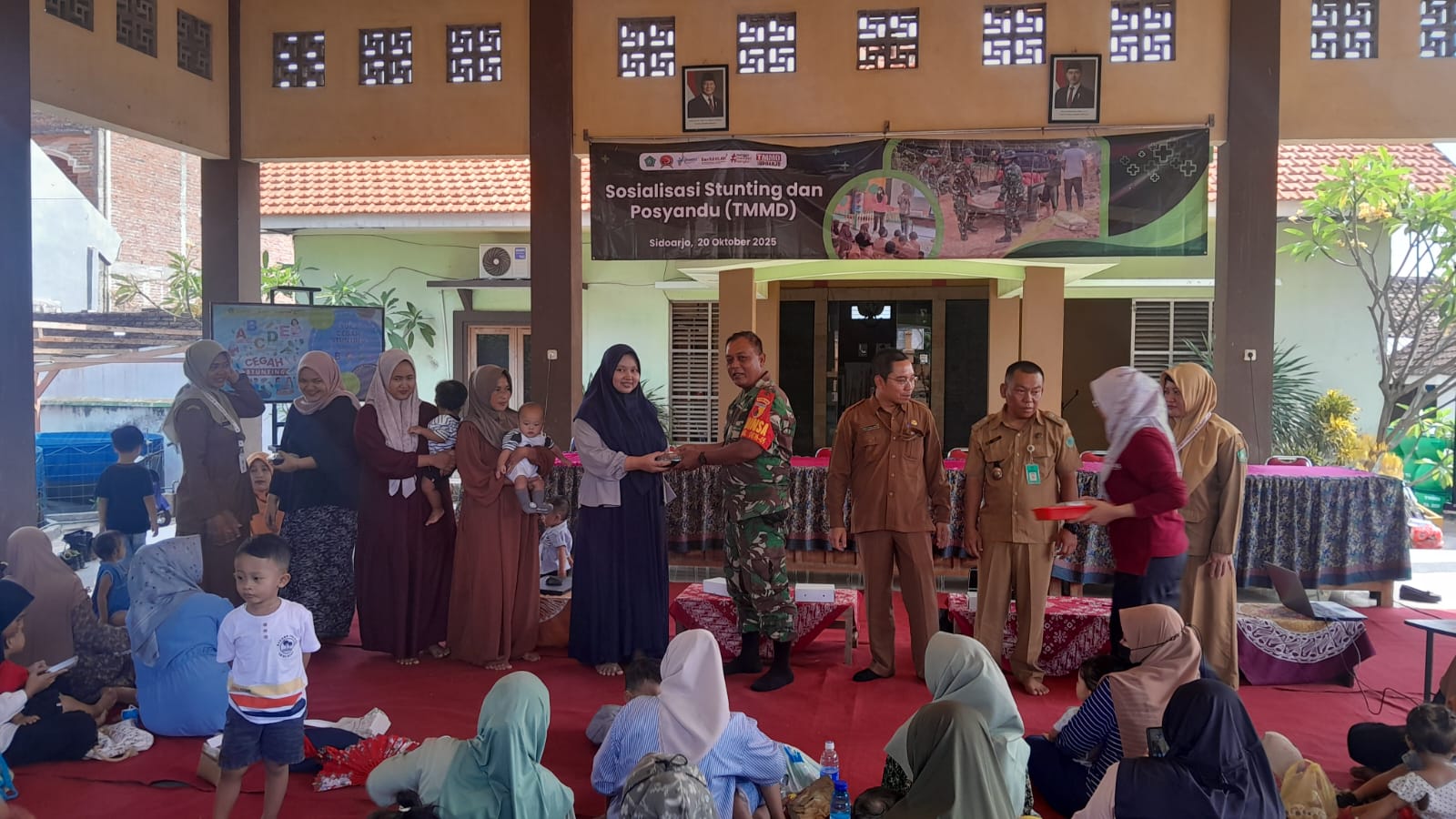 TMMD ke-126 Sidoarjo Gandeng Dinkes Beri Edukasi Cegah Stunting di Tulangan