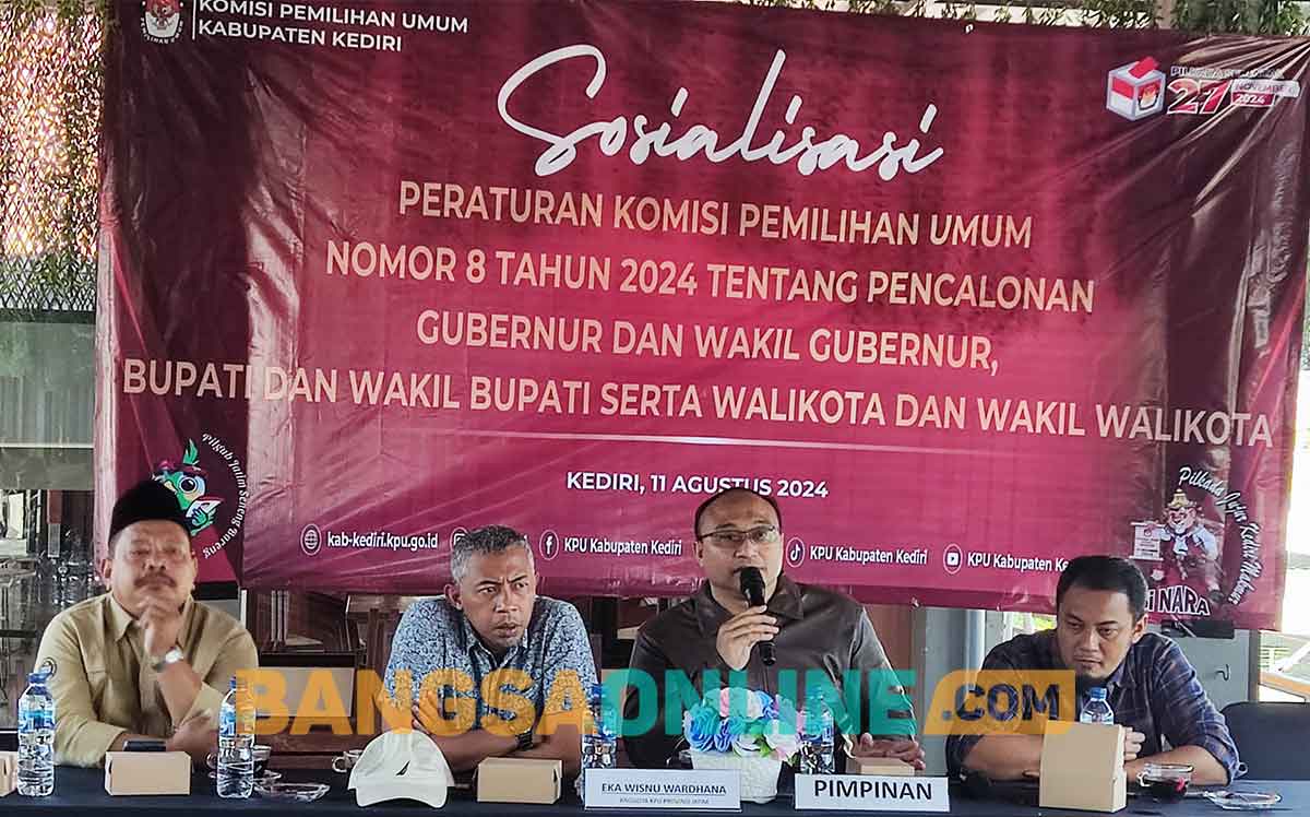 Songsong Tahapan Pencalonan, KPU Kabupaten Kediri Sosialisasikan PKPU 8/2024