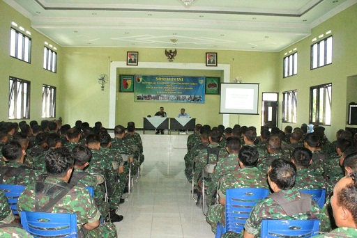 Sosialisasi difteri di Kodim Kediri.