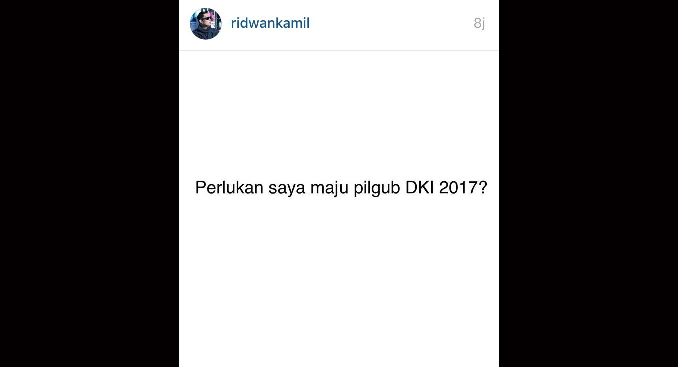 Maju Lawan Ahok atau Tidak, Ridwan Kamil Masih Galau: Istikharah Dulu