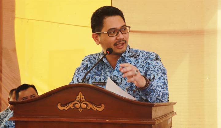 Wawali Pasuruan Raharto Teno Prasetyo menyampaikan paparan.