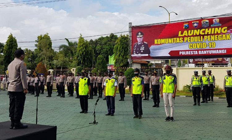 Polresta Banyuwangi Launching Komunitas Peduli Penegak Disiplin Covid-19