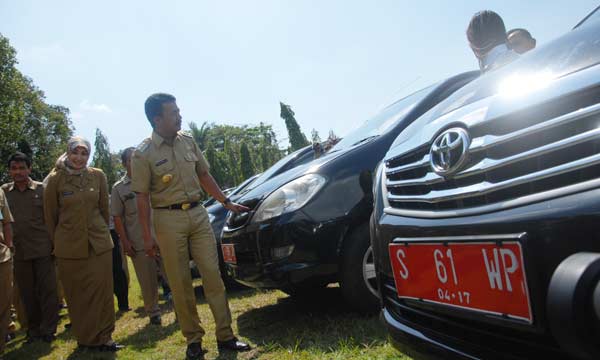71 Mobdin Dikumpulkan di Halaman Pemkab Jombang