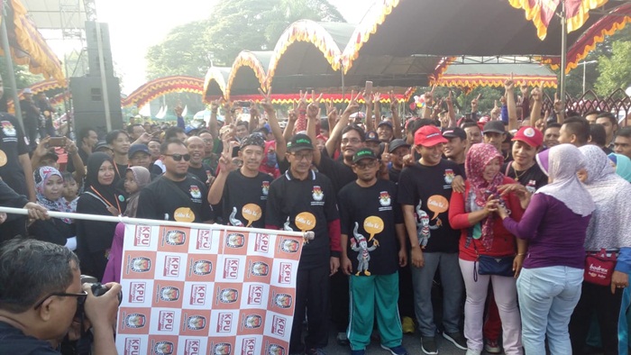 KPU Pamekasan Gelar JJS Sambil Sosialisasi Pilkada Damai