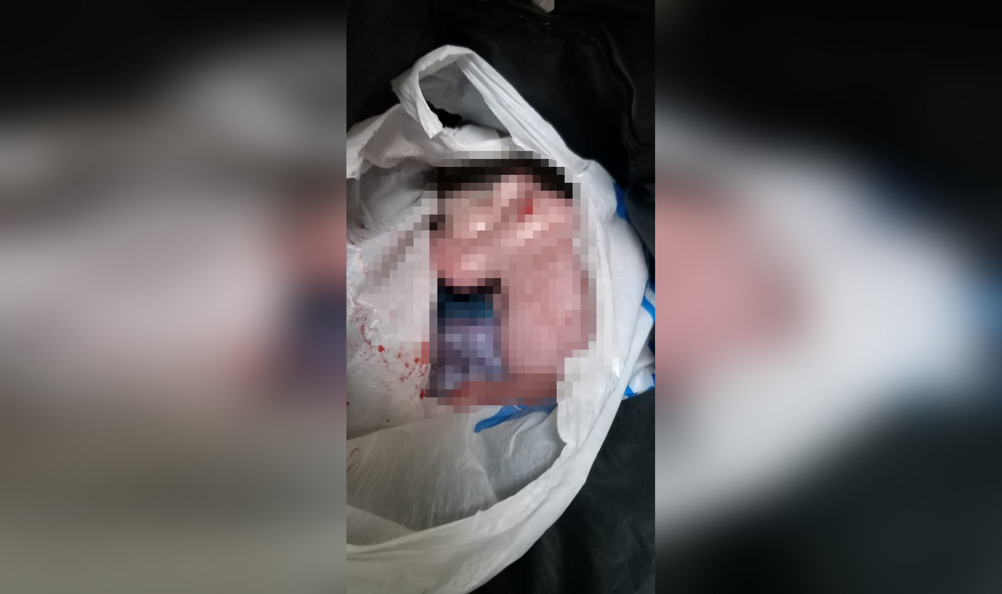 Kondisi bayi saat ditemukan terbungkus plastik kresek.