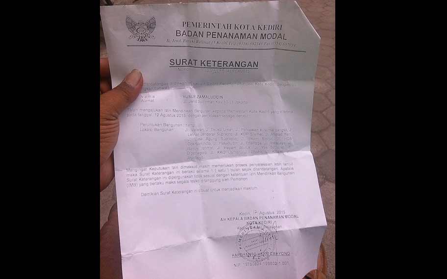 Kadaluarsa, Izin Pendirian Jaringan Biznet di Kediri 
